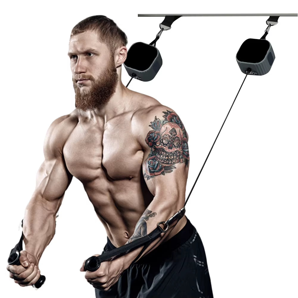 Fitness Pump Fitness Equipment Adjustable Resistance Resistance Machine with Counter Strength Training Puller for Home Gym